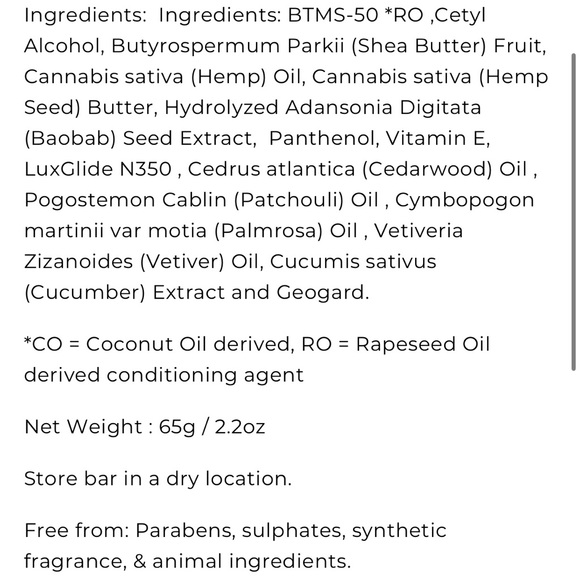 Hydrating Hemp Conditioner Bar - Picture 7 of 11